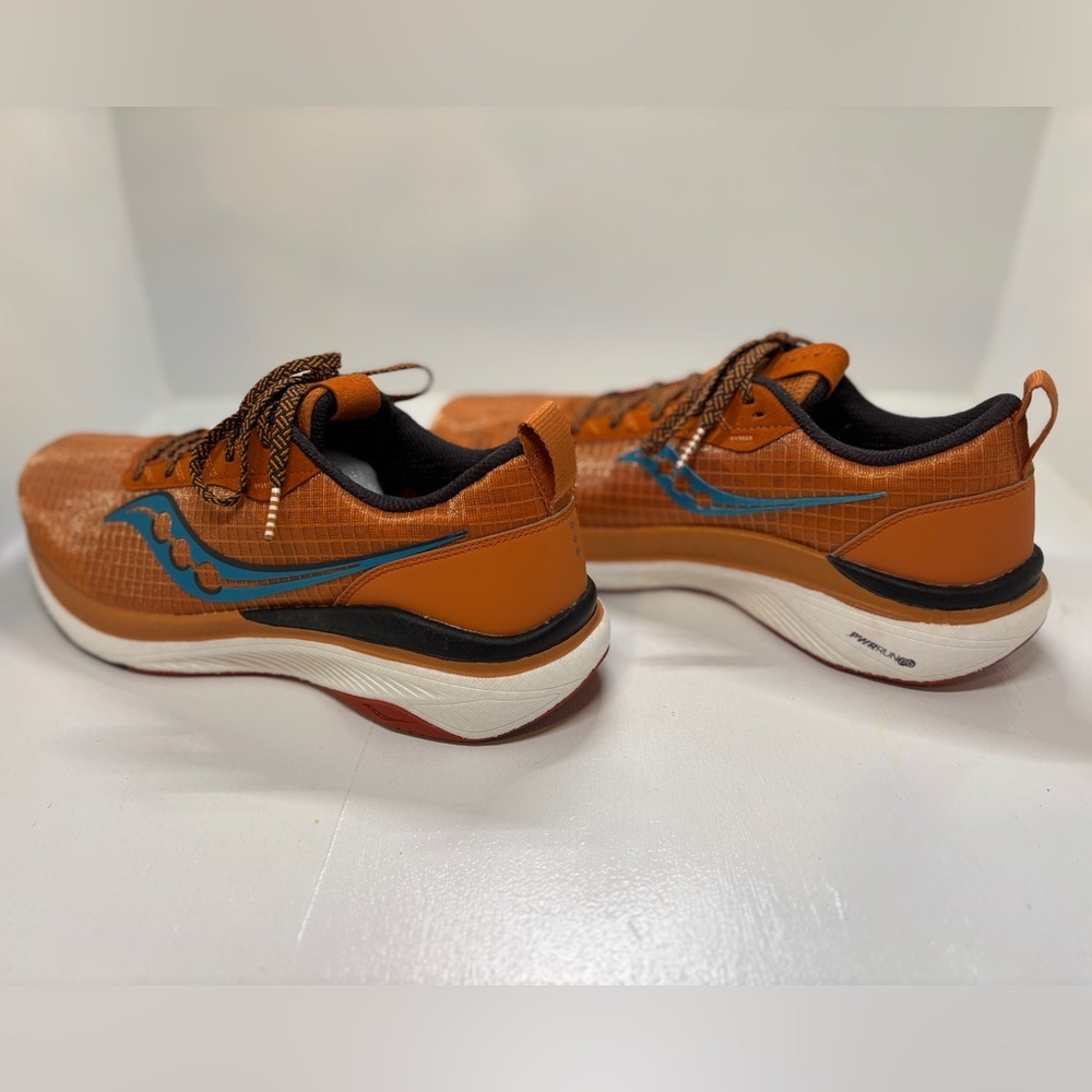 Saucony Ride 15 STR (Trail) running shoes in Clay/Basalt/Orange men’s size 11.5 - Picture 4 of 10
